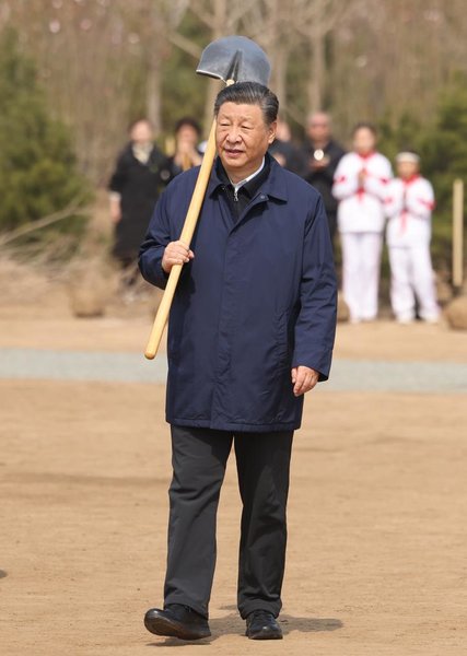 Xi Focus: Xi Plants Trees in Beijing, Urging Nationwide Afforestation Efforts for Beautiful China