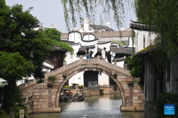Revitalized Yuehe Historical Area Becomes Tourist Attraction in Jiaxing, E China
