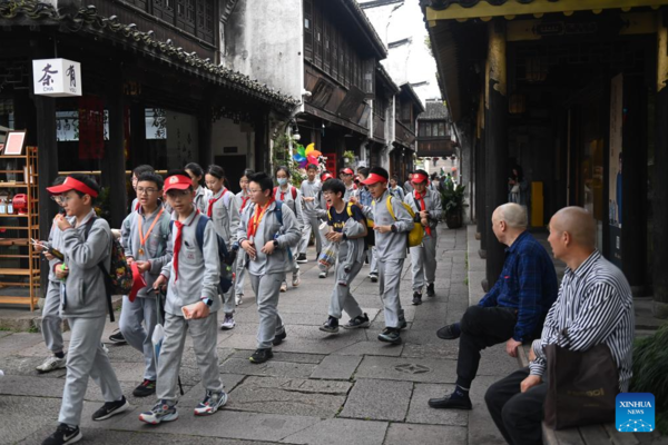 Revitalized Yuehe Historical Area Becomes Tourist Attraction in Jiaxing, E China