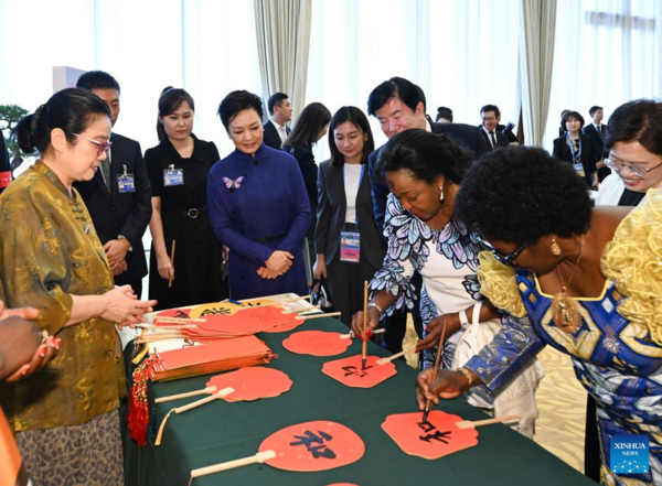 Peng Liyuan, Spouses of African Leaders Attend Meeting on Women's Education