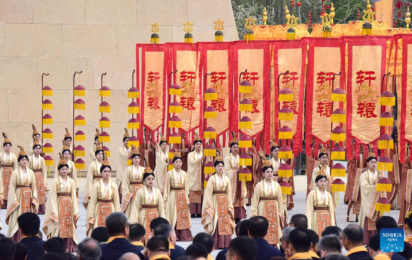 Grand Ceremony Held to Worship Legendary Ancestor Huangdi in China's Henan