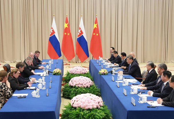 Xi Says China Ready to Work with Slovakia to Address Challenges, Safeguard Int'l Justice